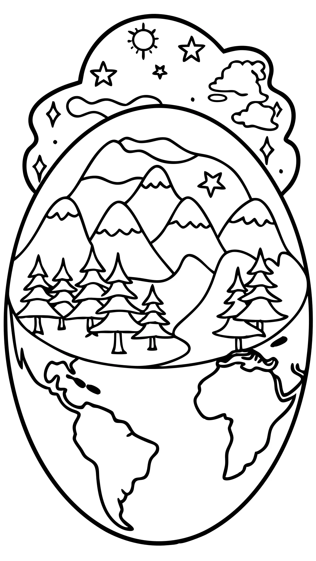 coloring pages of the earth